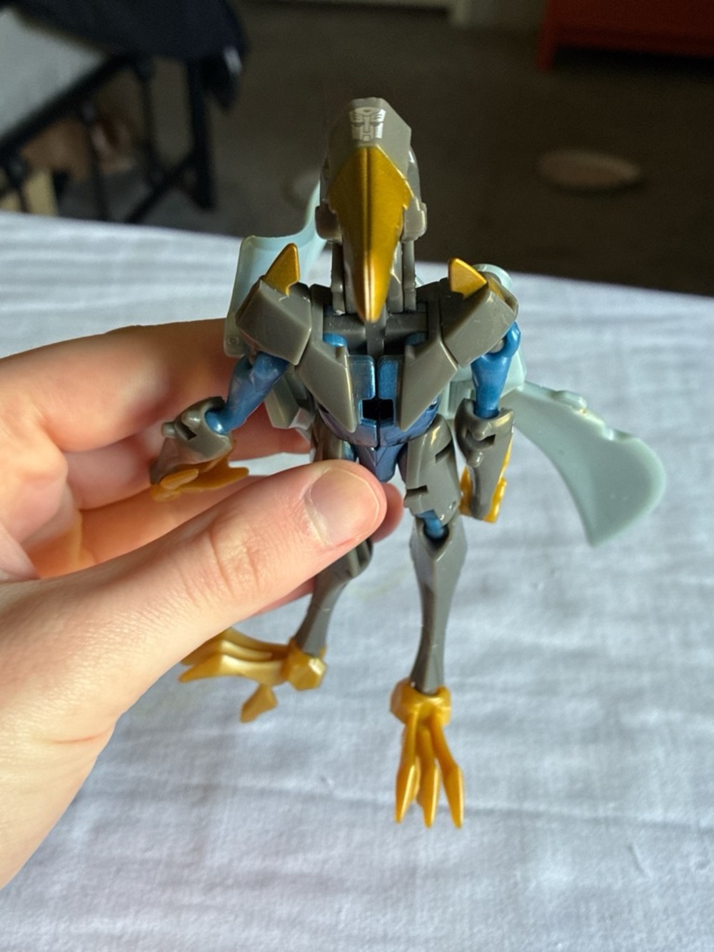Transformers Gold & Gray Interactive Bird Toy for Small Pets